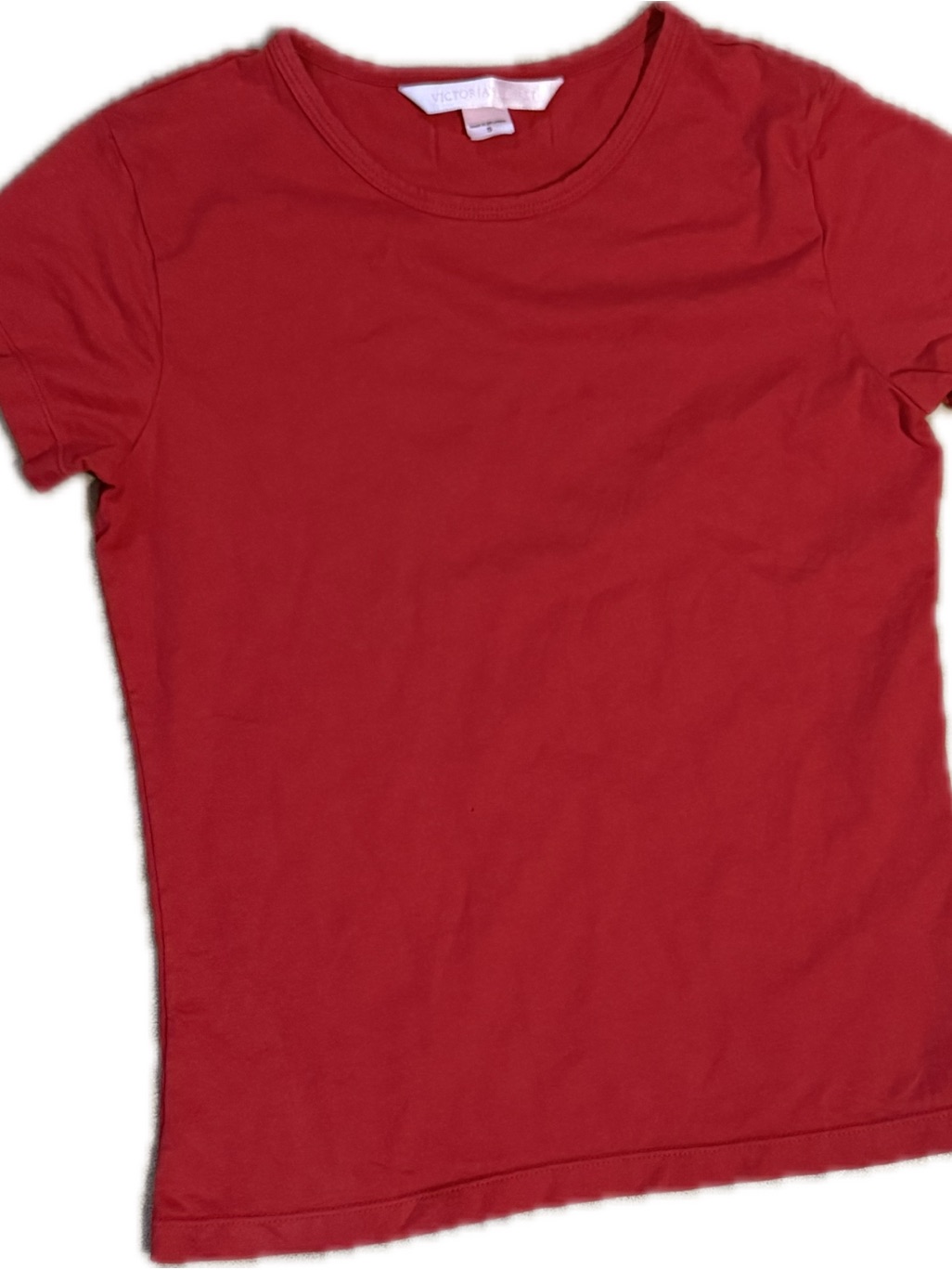 Victoria's Secret Red Short Sleeve Crew Tee